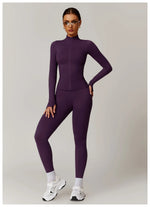 Load image into Gallery viewer, Seamless Contour Performance Yoga Ensemble
