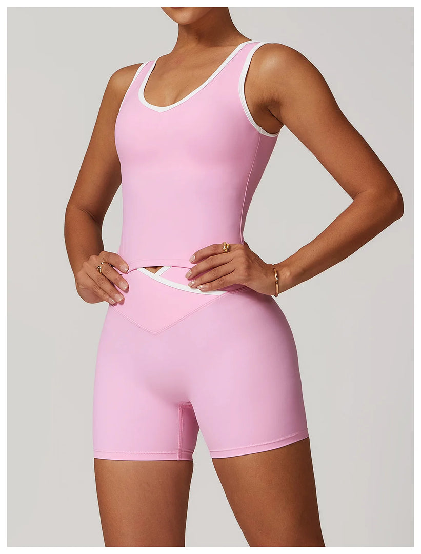 Seamless Contour Backless Sport Bra Top Nylon Spandex