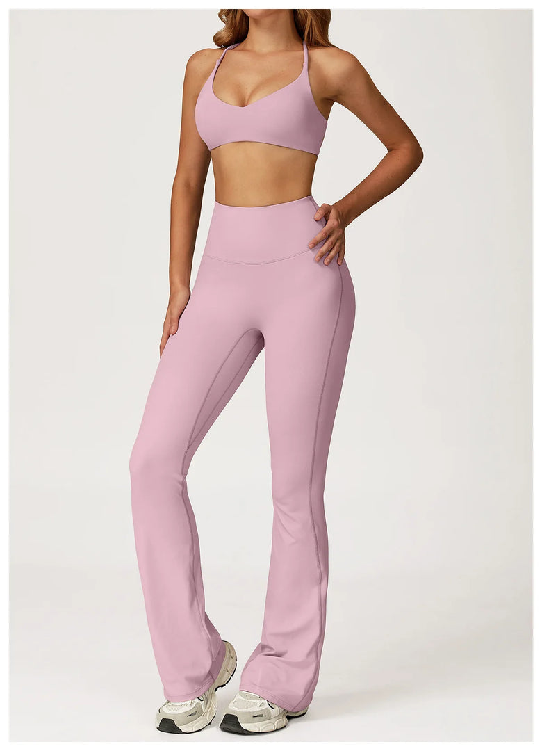 Soft Stretch Contour Two Piece Yoga Silhouette Leggings