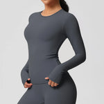 Load image into Gallery viewer, Luxurious Breathable Contoured Long Sleeve Yoga Top Nylon
