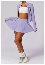 Load image into Gallery viewer, Luxurious Contoured Yoga Set Zippered Front Seamless Nylon
