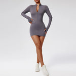 Load image into Gallery viewer, Contoured Premium Long-Sleeve Bodysuit With Zipper
