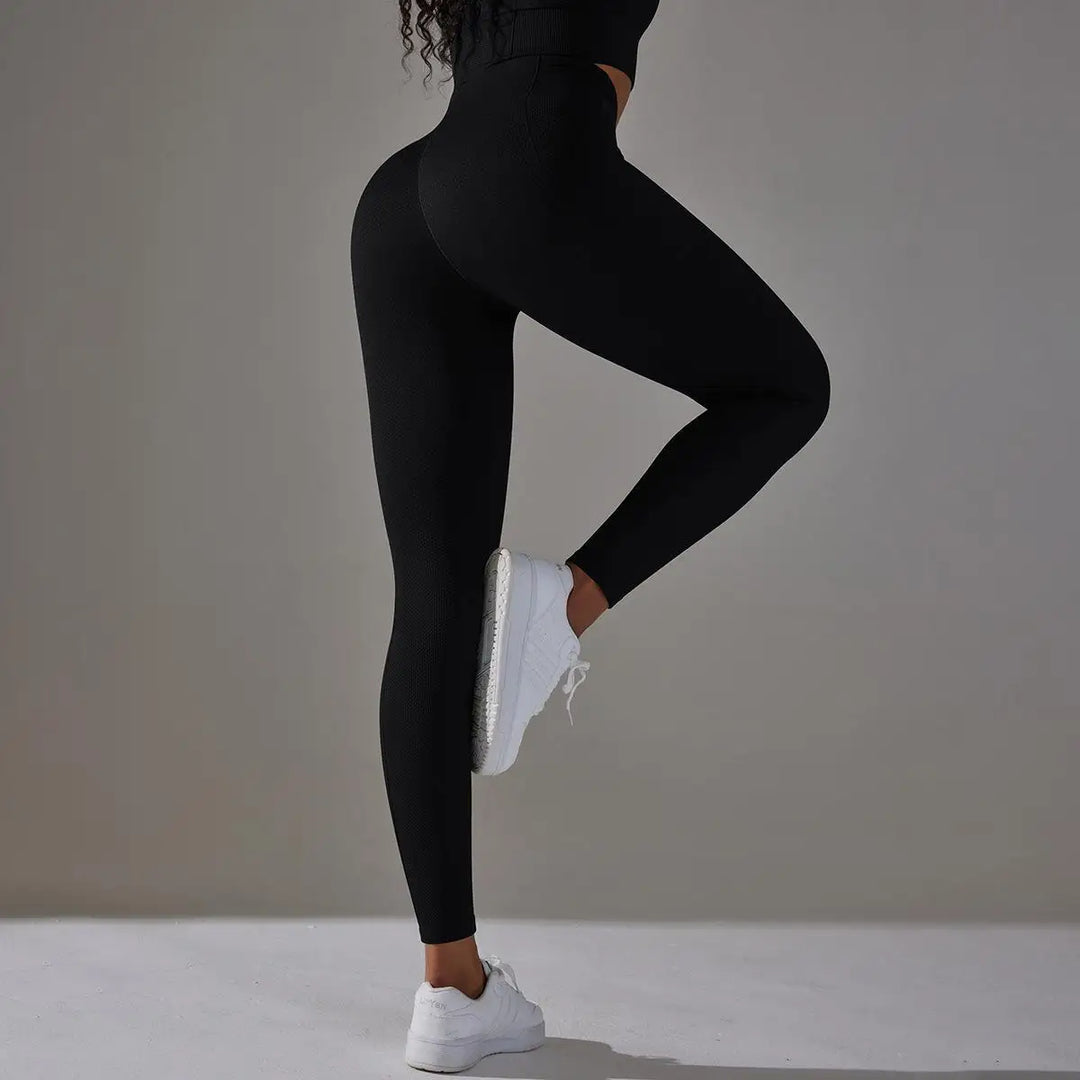 Ribbed Scrunch Contour Seamless High Waist Leggings