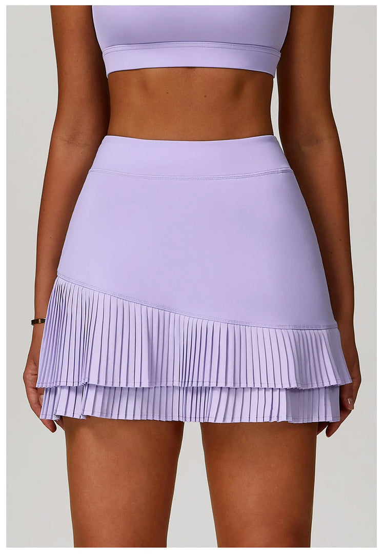Elite Contoured Waist Pleated Tennis Skirt With Pockets