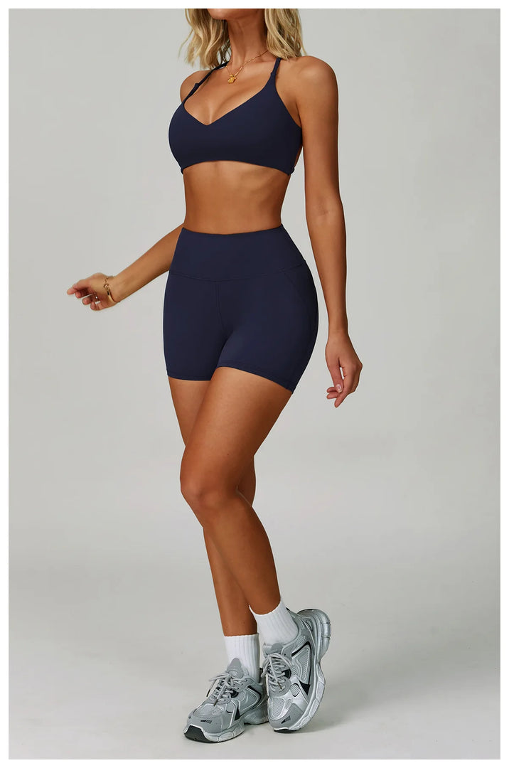 Seamless Contour 2 Piece Breathable Active Wear Set Nylon