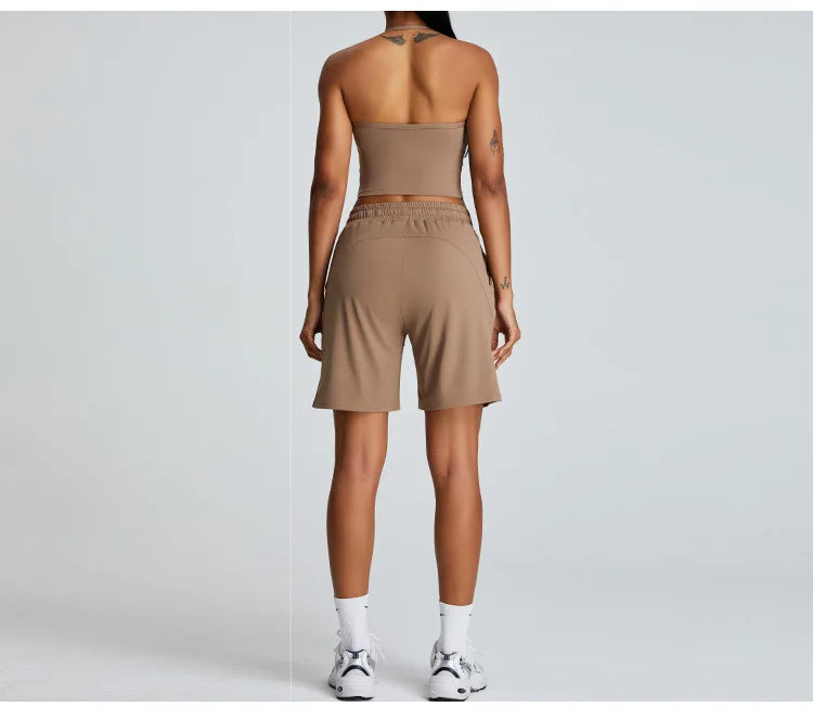 Feather Light Bra Interlocking Open Back Halter Contour