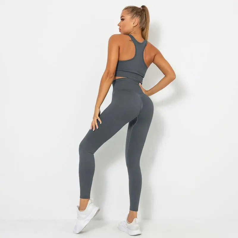 Seamless Contour Two Piece Yoga Set Performance Wear