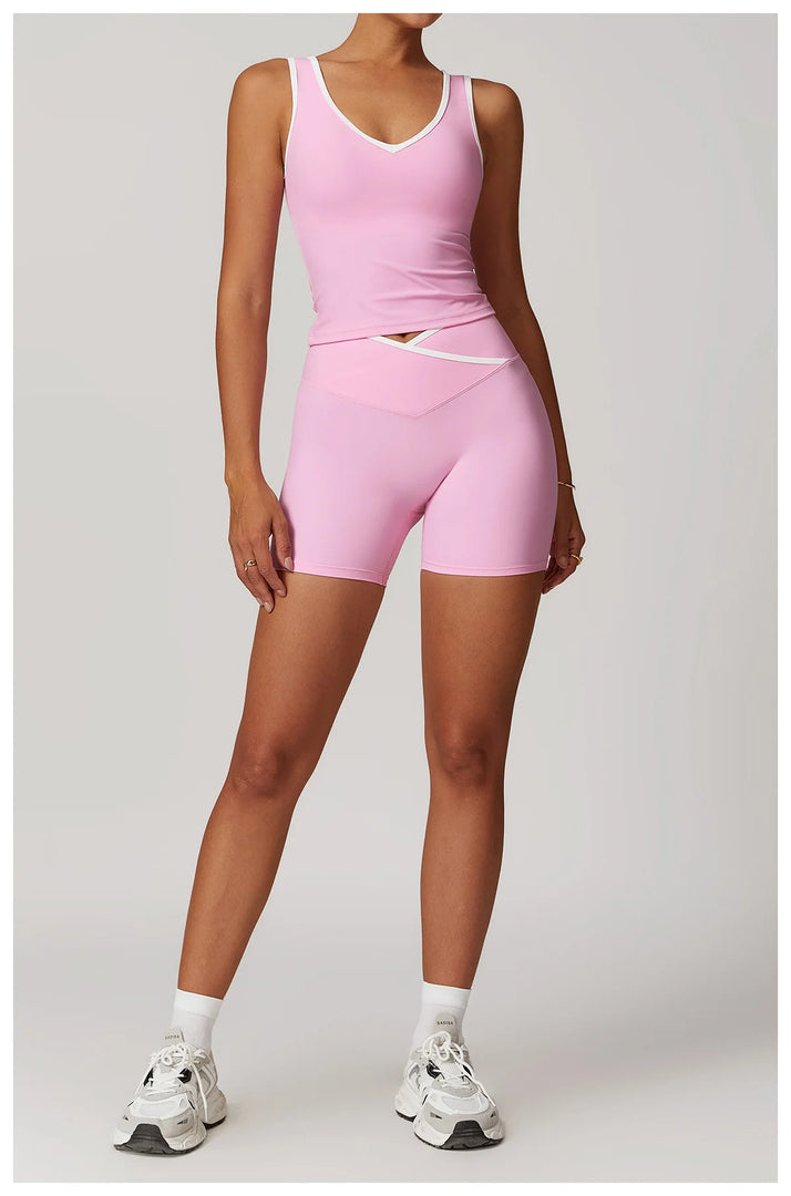 2 Piece Sculpted Contour High Waist Set Performance Fabric