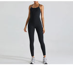 Load image into Gallery viewer, Backless Contour Yoga Jumpsuit Seamless Performance Wear
