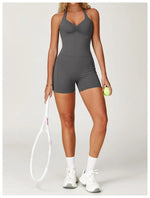 Load image into Gallery viewer, Contoured Seamless Performance Jumpsuit Set Polyester
