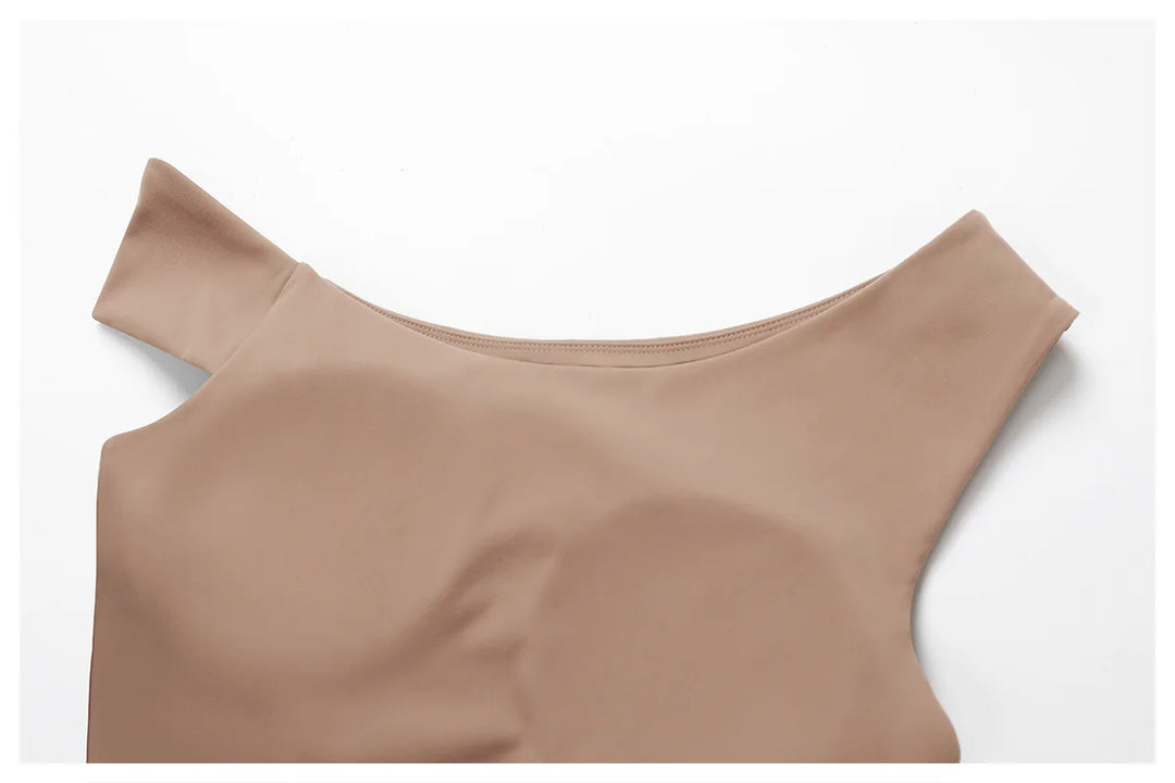 Breathable One Shoulder Sculpted Performance Contour Bra