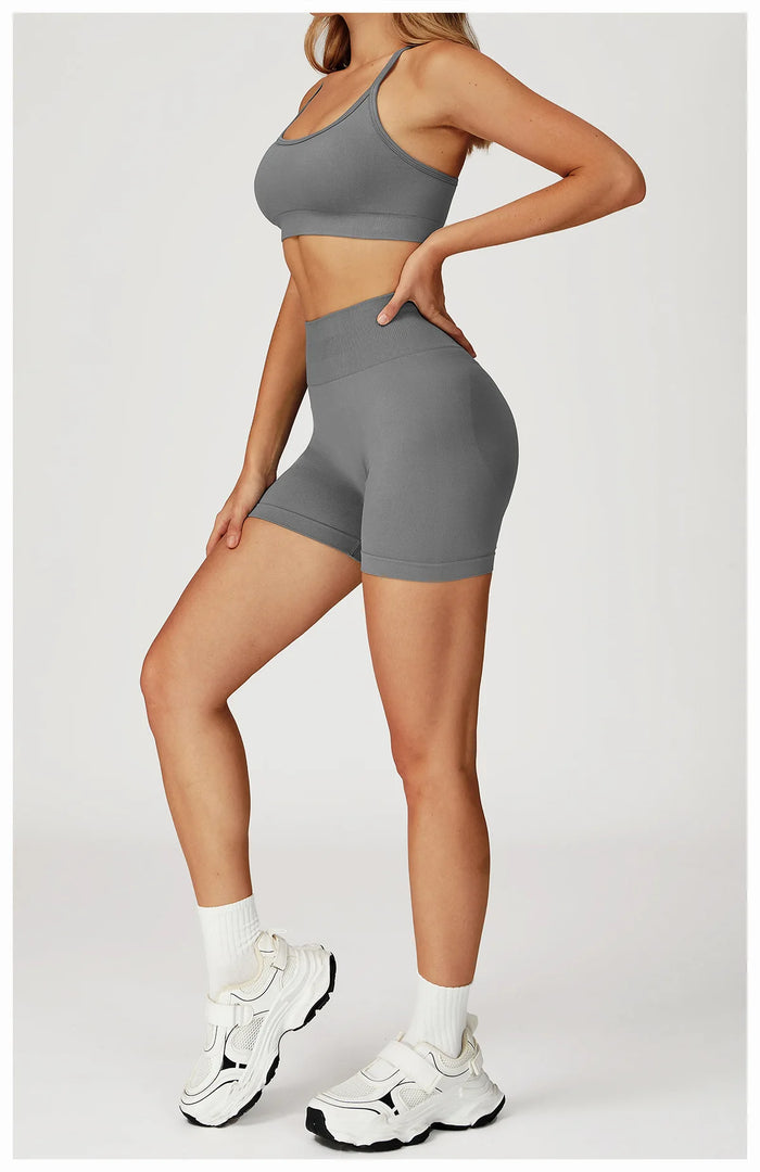 Seamless Contour Two Piece Yoga Set for Performance