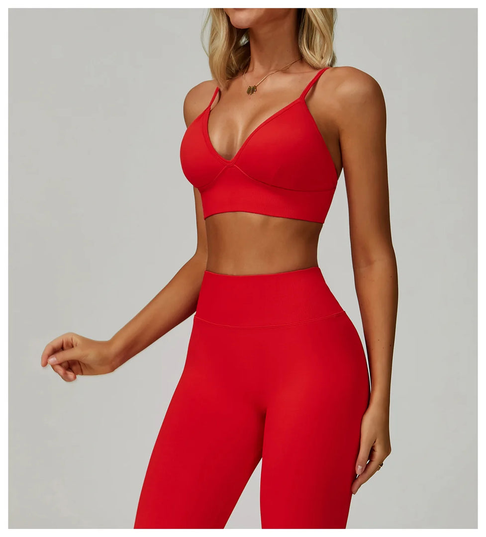 Breathable Shockproof Sports Bra With Adjustable Straps