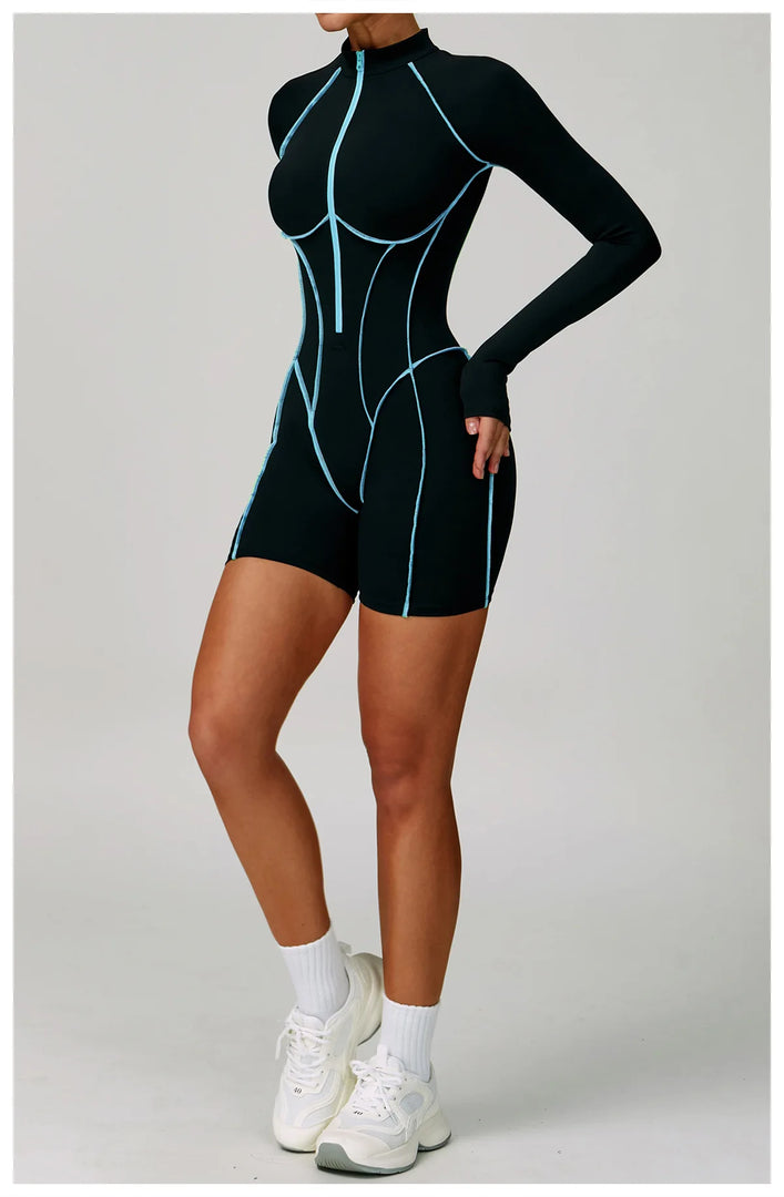 Contoured Zip Front Performance Tracksuit Yoga Set Premium