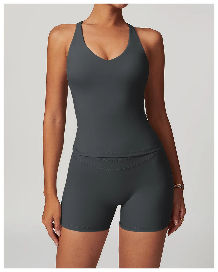 2 Piece Premium Contoured Leggings Set For Performance