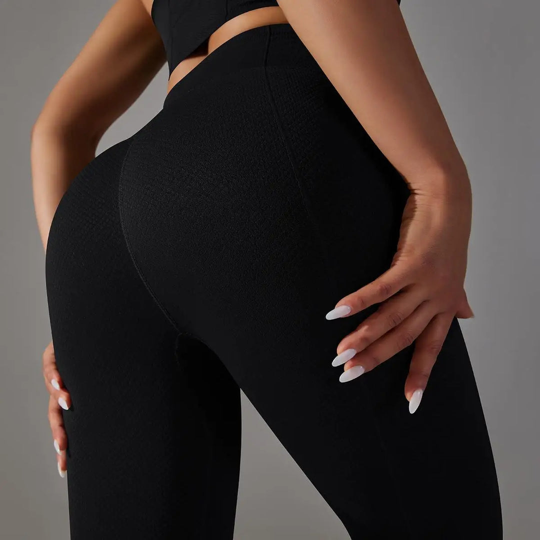 Ribbed Scrunch Contour Seamless High Waist Leggings