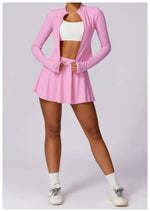 Load image into Gallery viewer, Seamless Performance Tennis Skort with Breathable Knit
