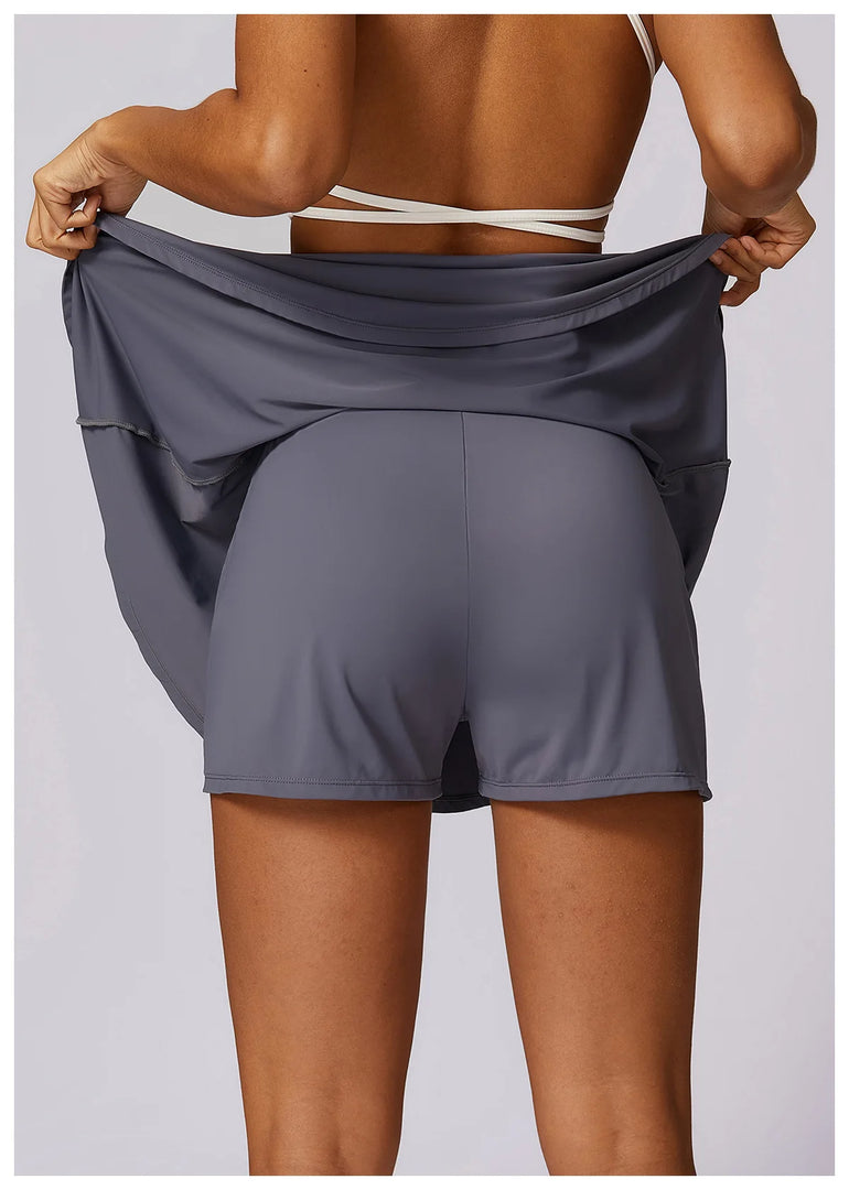 Seamless Performance Tennis Skort with Breathable Knit