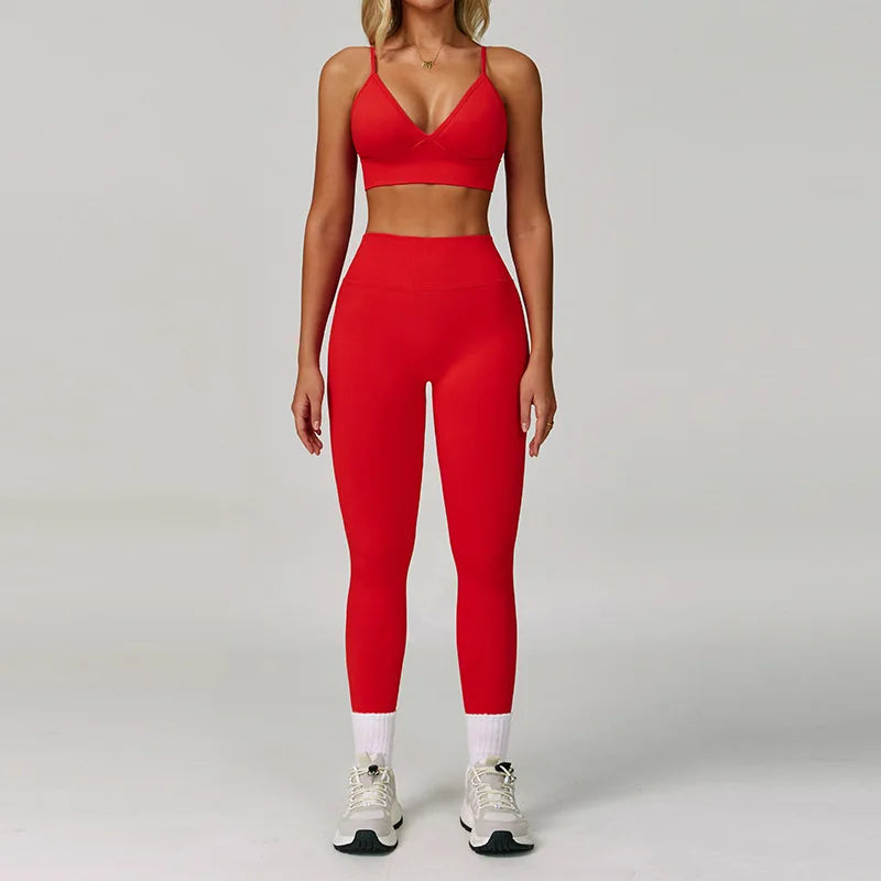 Two Piece Contour Seamless Performance Yoga Ensemble