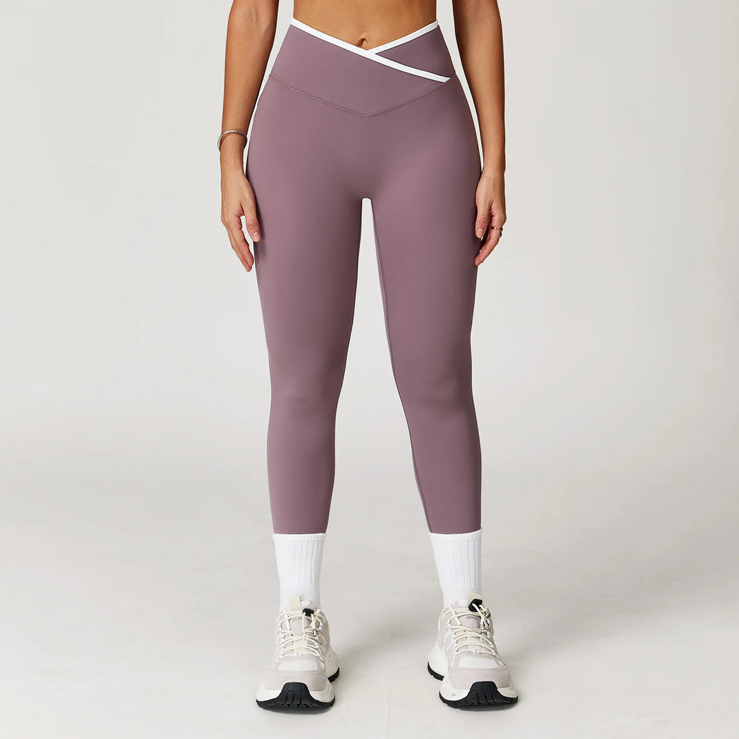 High Waist Sculpt Leggings Breathable Knit Performance Wear