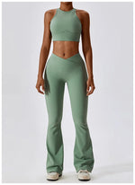 Load image into Gallery viewer, Contour High Waist Flare Leggings With Performance Wear
