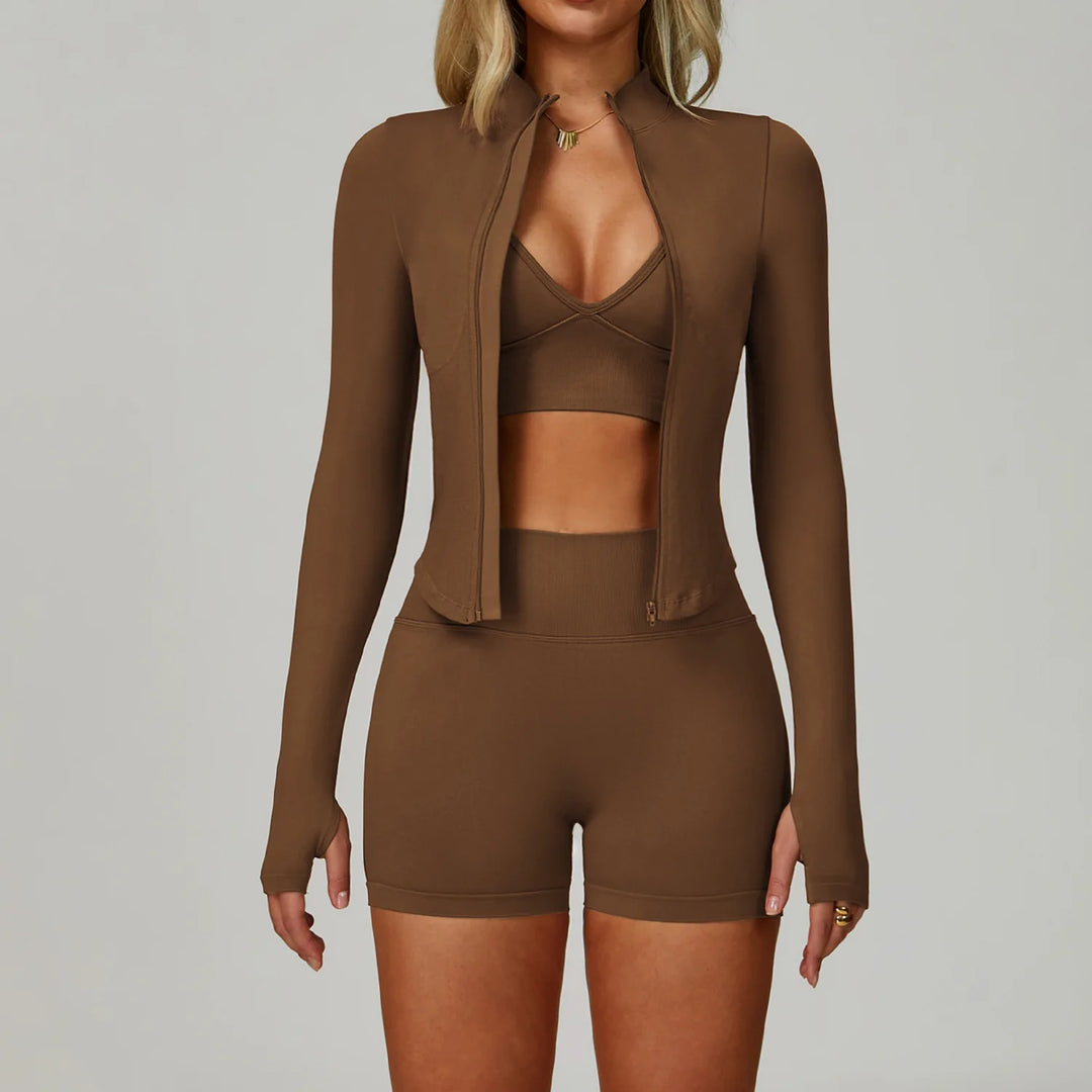 Two Piece Contour Seamless Performance Yoga Ensemble