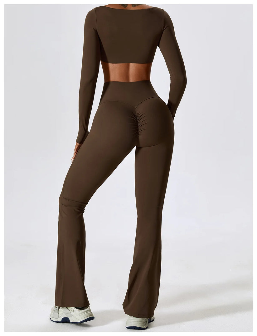 Soft Stretch Contour Two Piece Yoga Silhouette Leggings