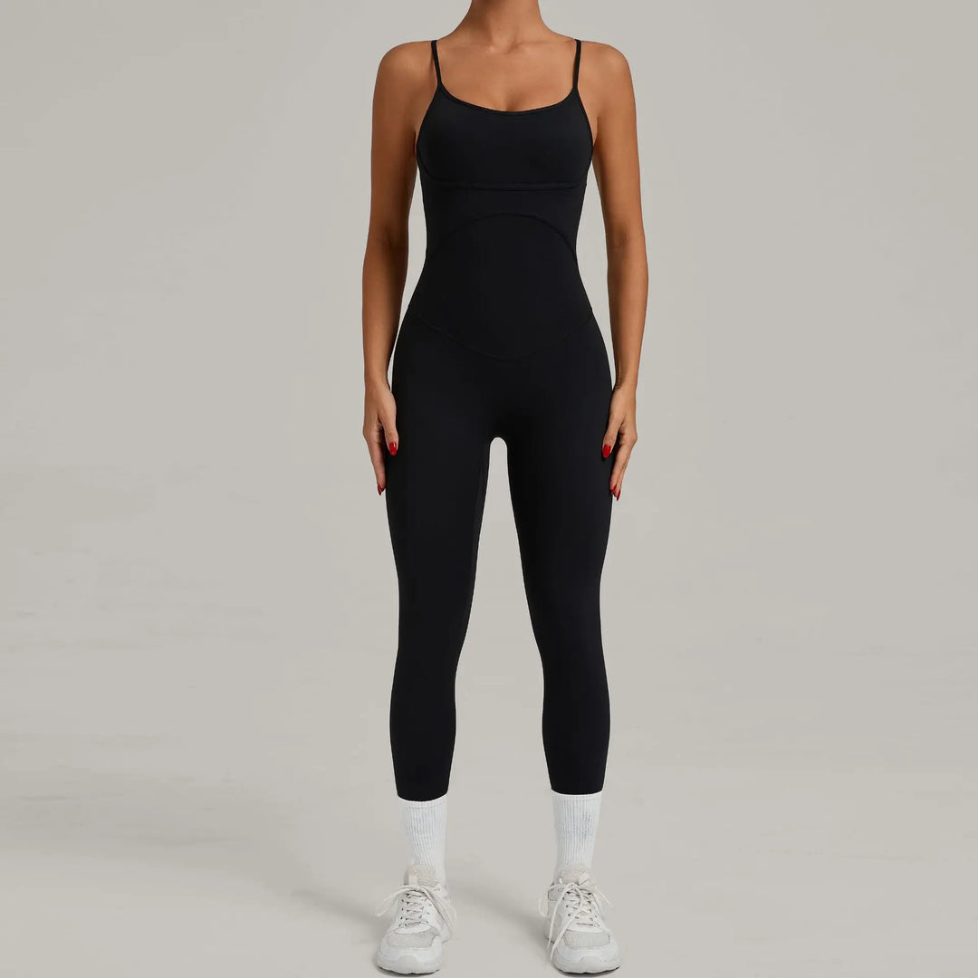 Breathable Contour One-Piece Yoga Jumpsuit Quick-Dry