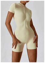 Load image into Gallery viewer, Seamless Contour Zippered Yoga Bodysuit Performance
