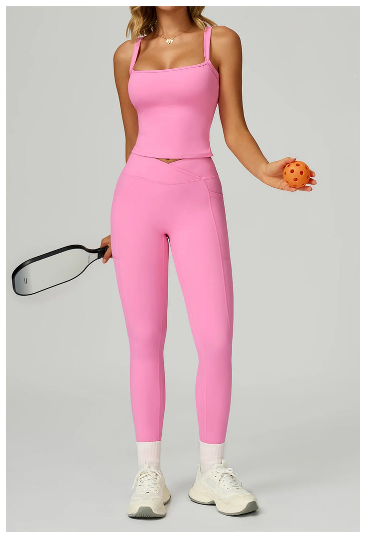 Two Piece Ultra Performance Yoga Luxe Set High Waist Band