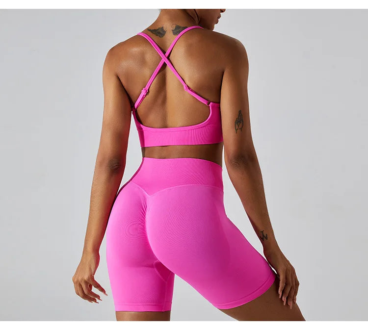 Seamless Contour 2 Piece Sculpted Yoga Wear Breathable
