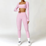 Load image into Gallery viewer, Seamless Two Piece Yoga Set Contour Silhouette Leggings
