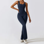 Load image into Gallery viewer, Contoured Back Zip Jumpsuit With Seamless Performance
