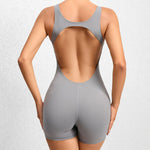 Load image into Gallery viewer, Backless One-Piece Yoga Tracksuit Breathable Nylon Knit
