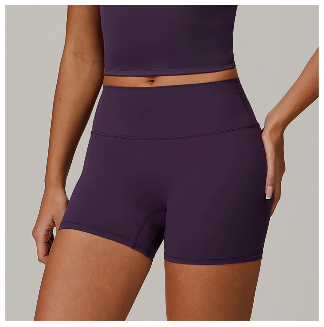 Running High Waist Contoured Scrunching Shorts Nylon