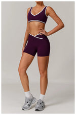 Load image into Gallery viewer, Breathable Two Piece Performance Yoga Set Contour Leggings
