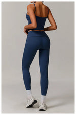 Load image into Gallery viewer, 2 Piece Seamless Contour Yoga Set Nylon Spandex Blend
