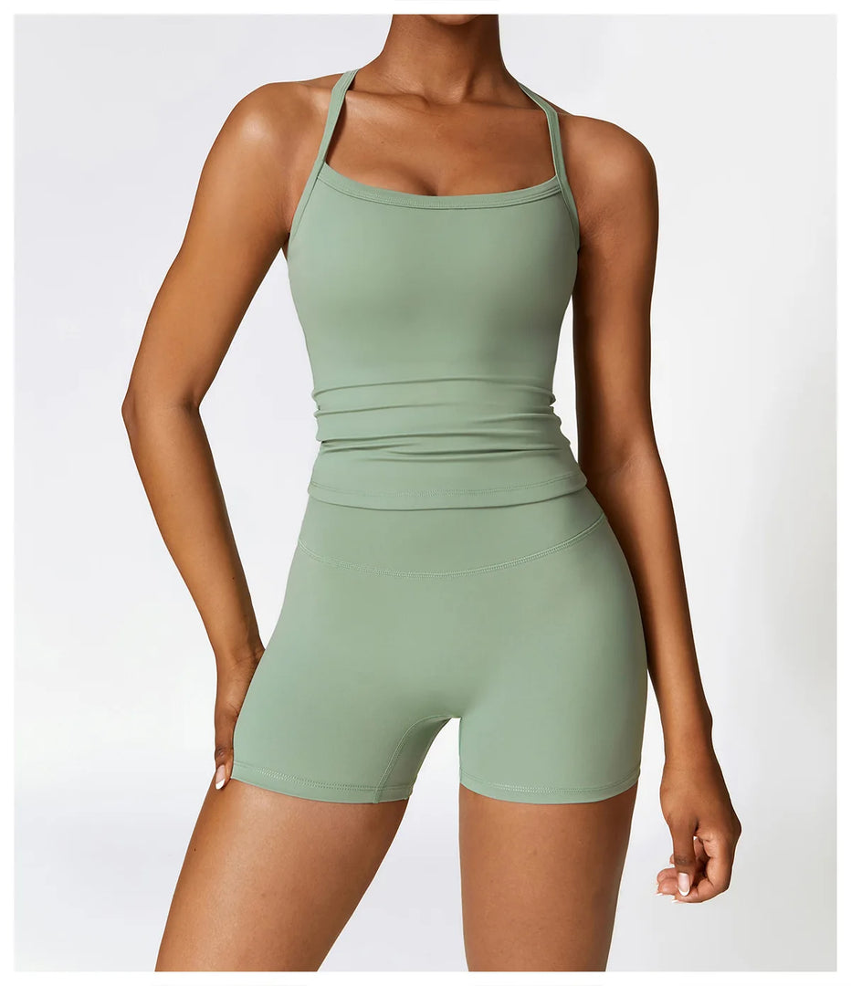 Seamless Sculpted Yoga Core Set Leggings Ribbed Contour