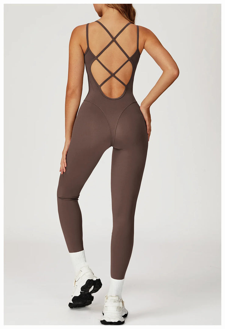 Elevated Contour Performance Breathable Jumpsuit Nylon Knit