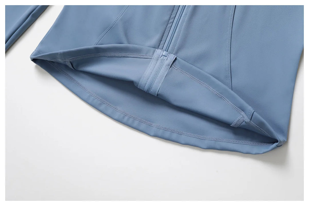 Zip Front Yoga Jacket Breathable High Stretch Nylon