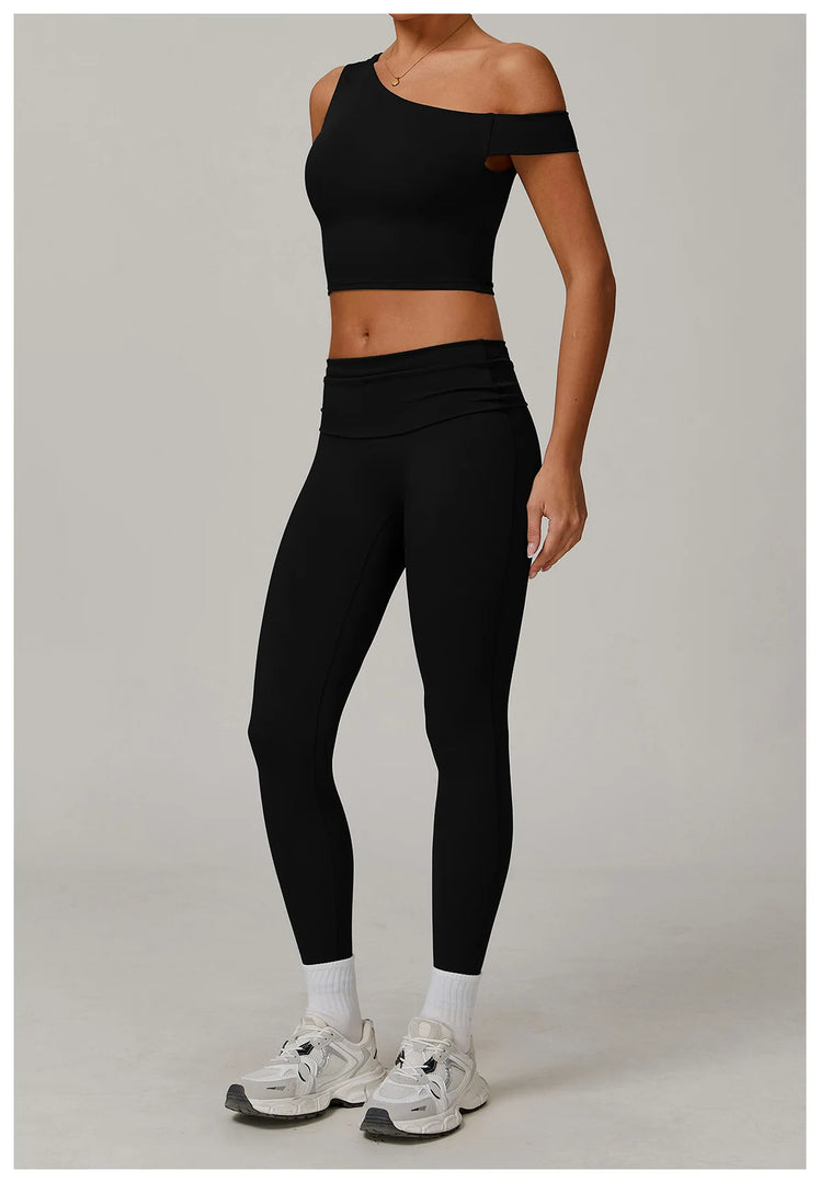 Breathable One Shoulder Sculpted Performance Contour Bra