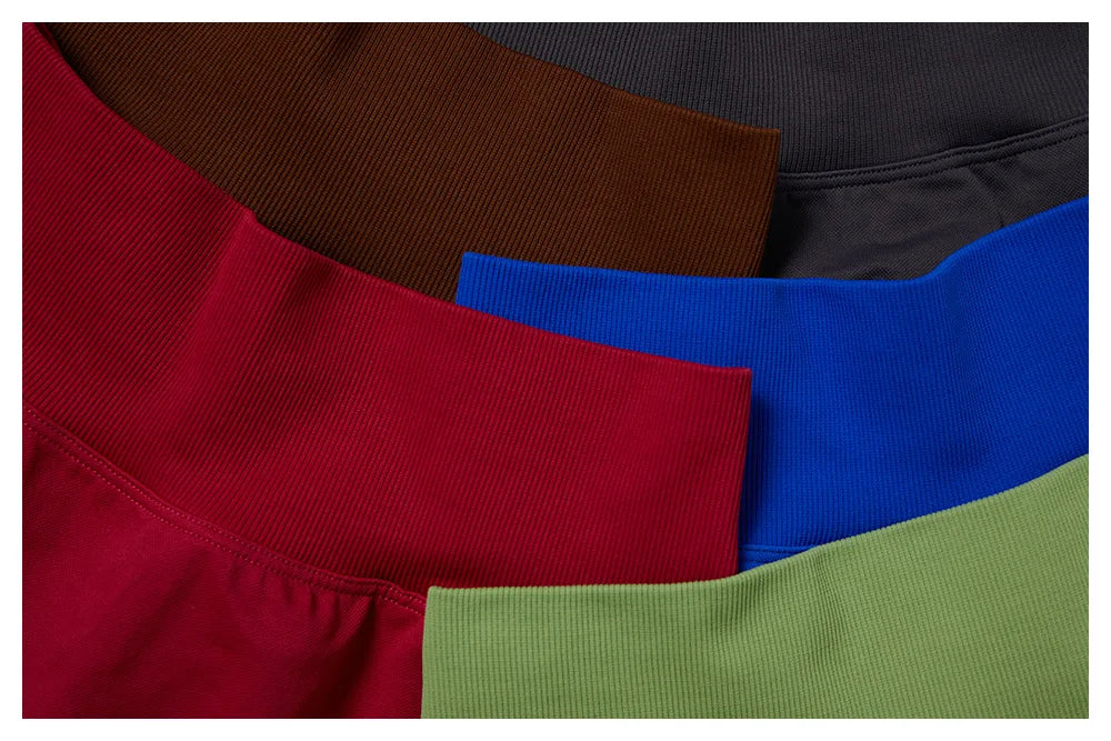 Seamless Performance Yoga Set Contour Nylon Knit Fabric