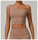 Load image into Gallery viewer, Breathable One Shoulder Sculpted Performance Contour Bra

