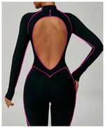 Load image into Gallery viewer, Premium Contour Seamless Breathable Jumpsuit With Front Zip
