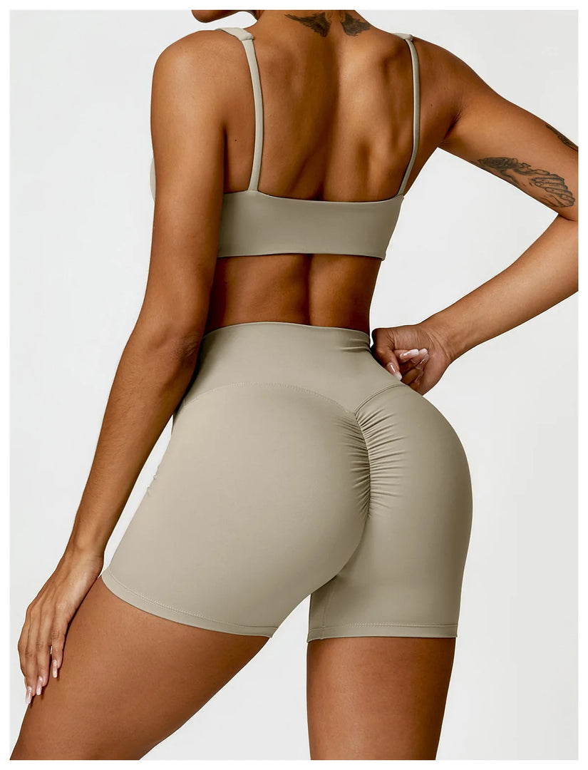 Seamless Two Piece Yoga Set Contour Silhouette Leggings