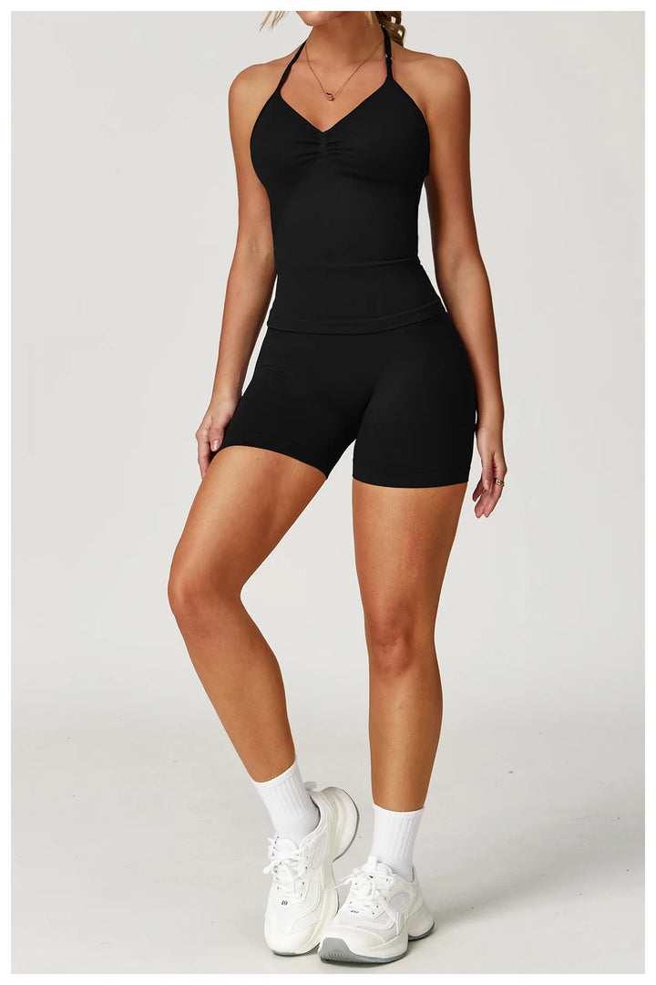 Two Piece Yoga Set Seamless Contour Performance Wear