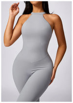 Load image into Gallery viewer, Backless Contour Jumpsuit Set with Seamless Performance
