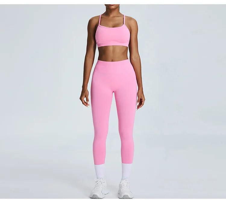 Cross Strap Seamless Yoga Bralette Premium Performance Fit