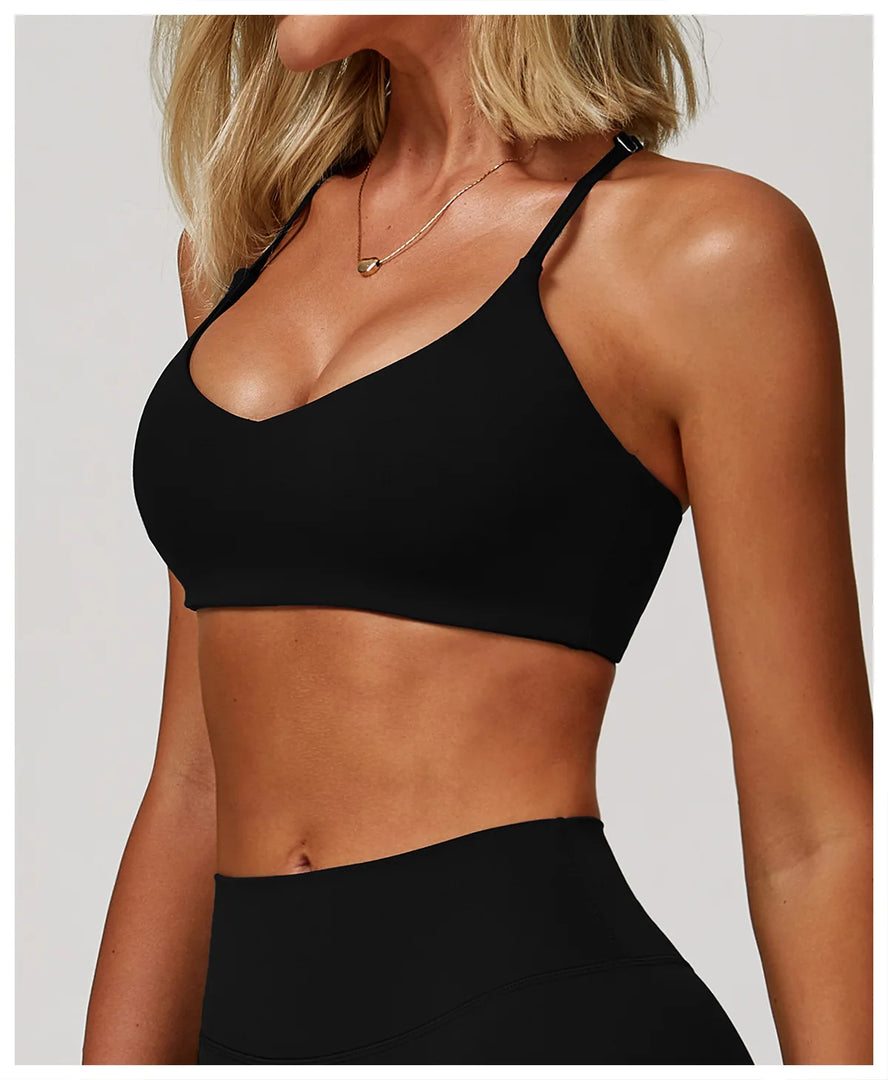 Contoured High Impact Sculpted Premium Sports Bra Seamless