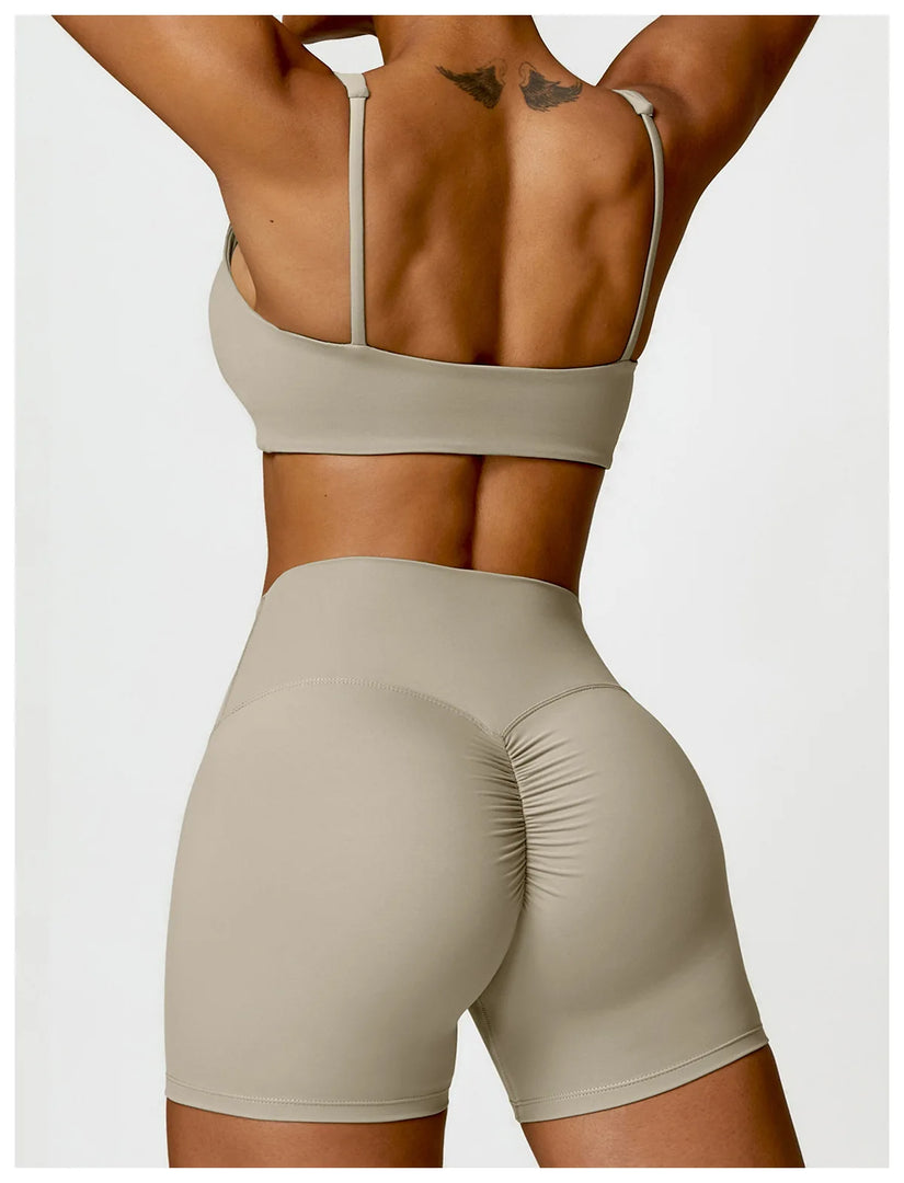 Contoured Padded Sling Seamless Sports Bra Quick Dry